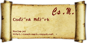 Csánk Márk névjegykártya